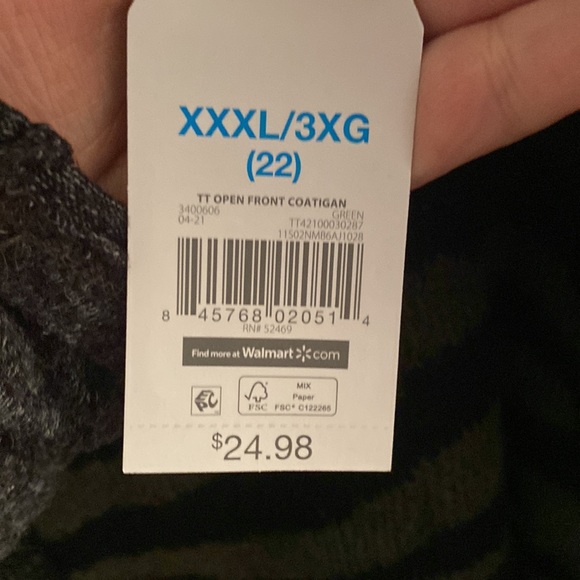 Time and Tru Animal Print Cardigan Size XXXL - Picture 4 of 8